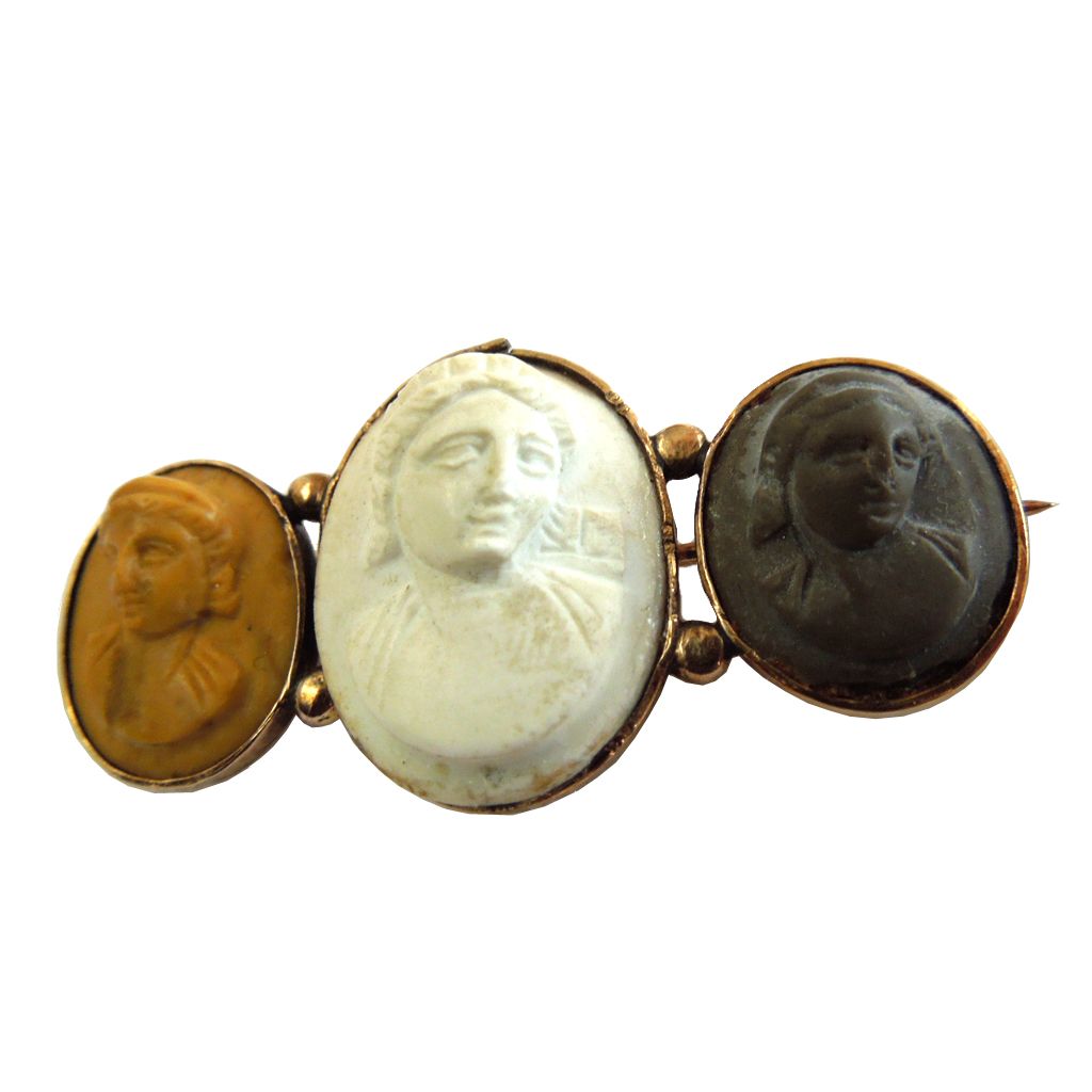 Antique 3 Lava Cameos Antique 3 Lava Cameos