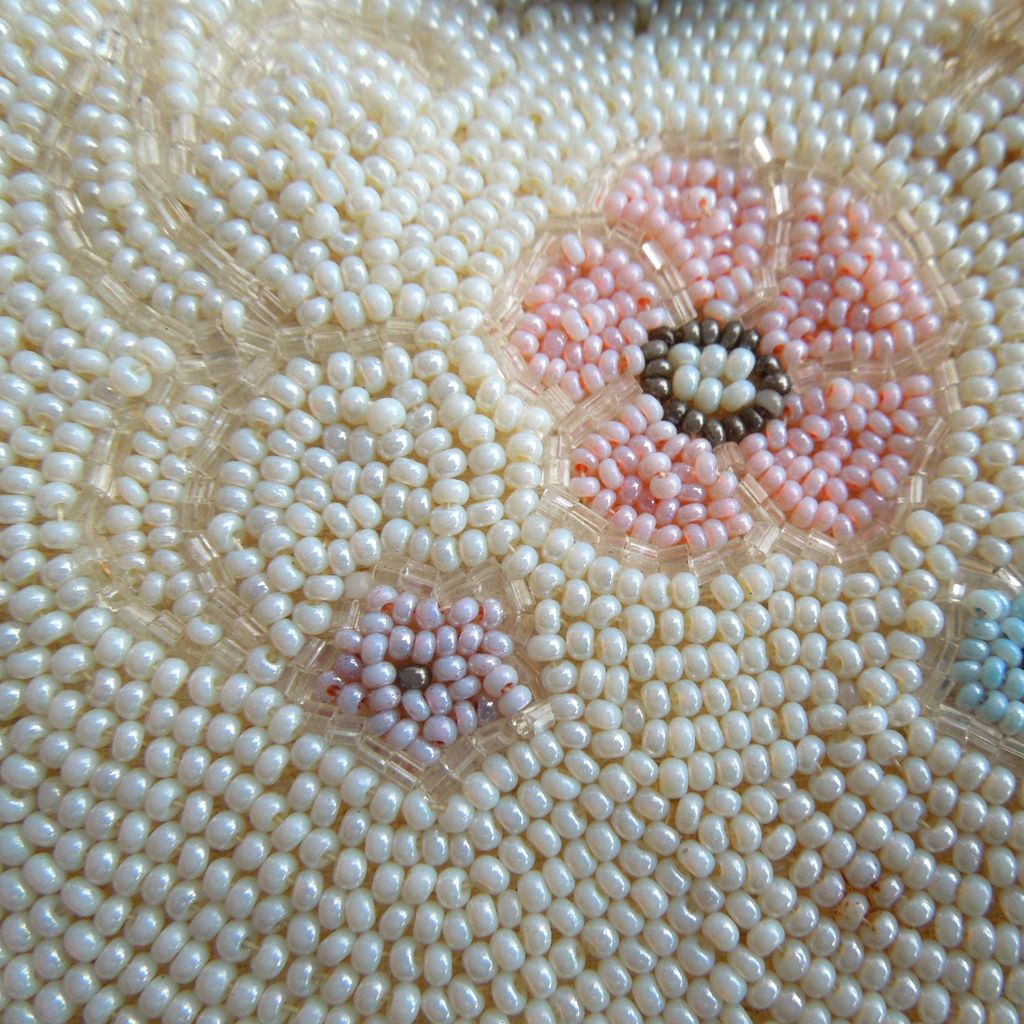 Seed Beaded Clutch Purse by Charlet Seed Beaded Clutch Purse by Charlet