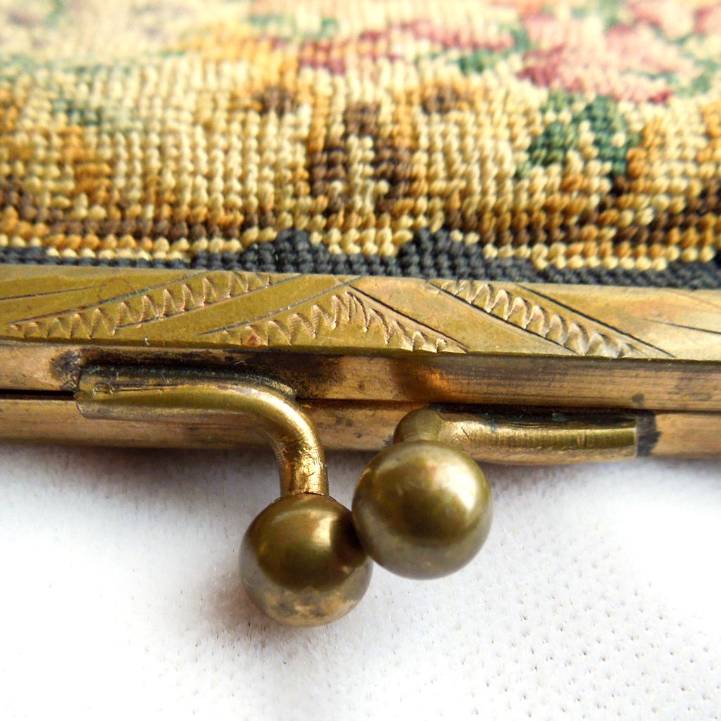 1920's Vintage Micro Petit Point Purse 1920's Vintage Micro Petit Point Purse