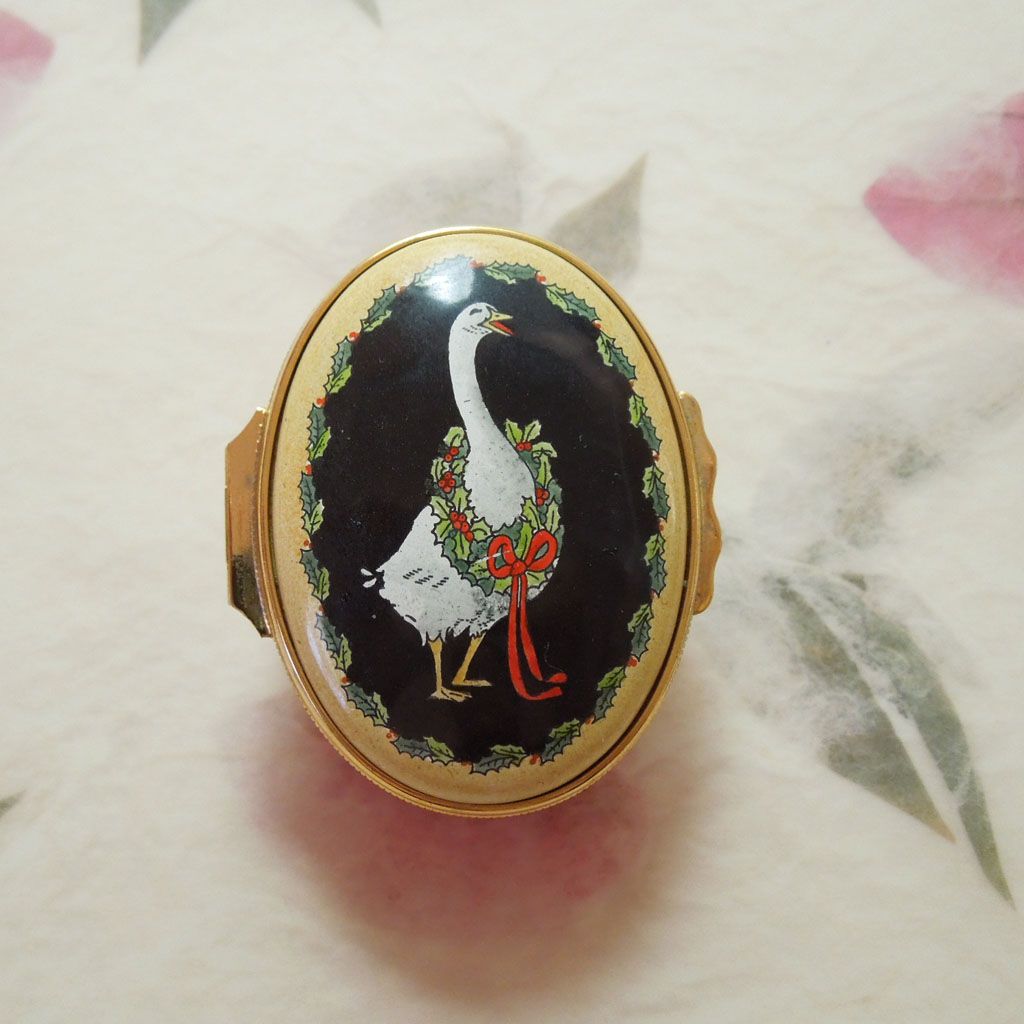 Vintage Halcyon Days Enamel Trinket/Pill Box Vintage Halcyon Days Enamel Trinket/Pill Box