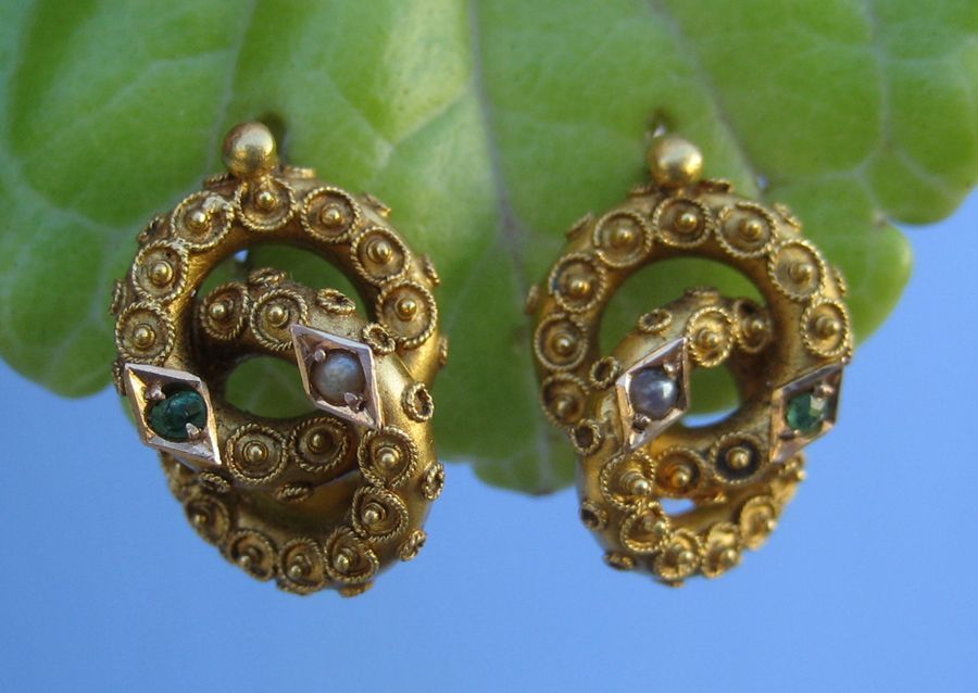 Victorian Etruscan Love Knot Earrings Victorian Etruscan Love Knot Earrings