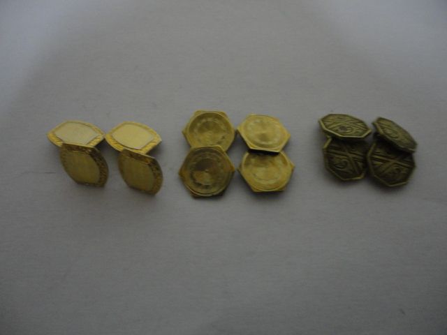 Vintage Lot 3 Sets Cuff Links Vintage Lot 3 Sets Cuff Links