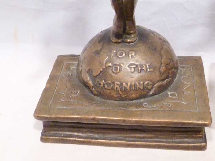 TOP O' THE MORNING bookends by Laura Archibald for Pompeian Bronze TOP O' THE MORNING bookends by Laura Archibald for Pompeian Bronze