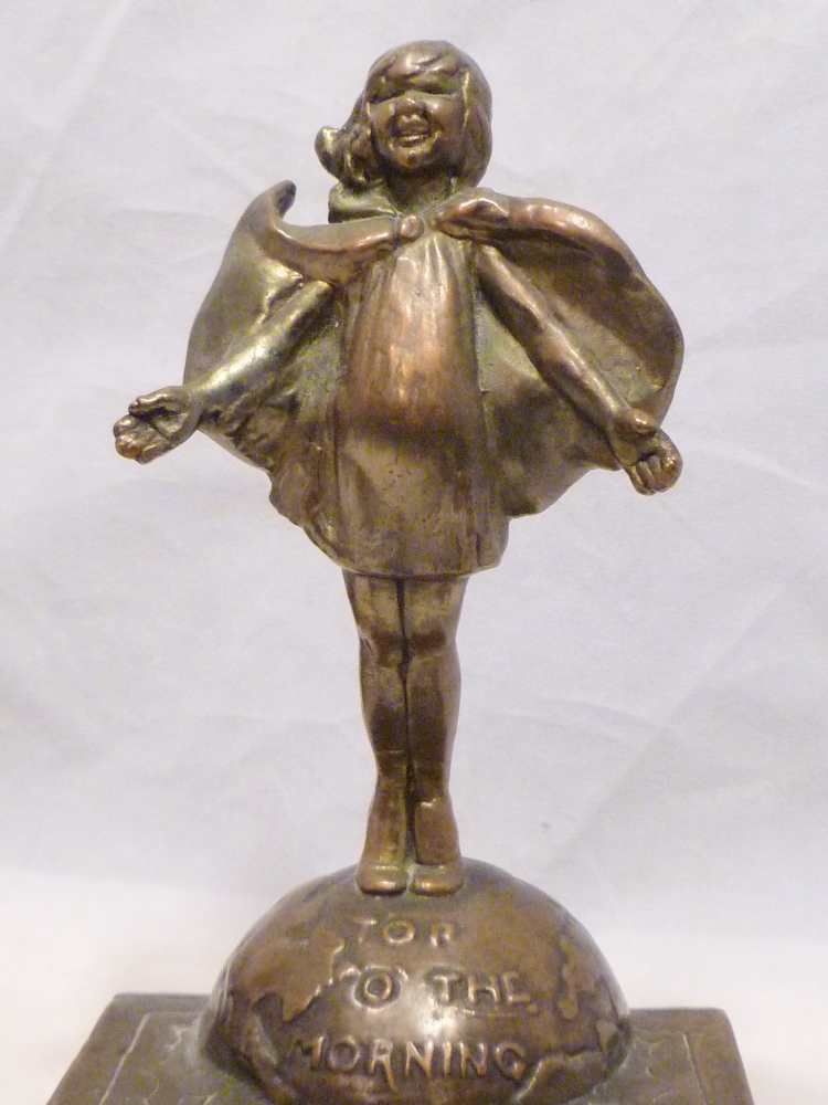 TOP O' THE MORNING bookends by Laura Archibald for Pompeian Bronze TOP O' THE MORNING bookends by Laura Archibald for Pompeian Bronze
