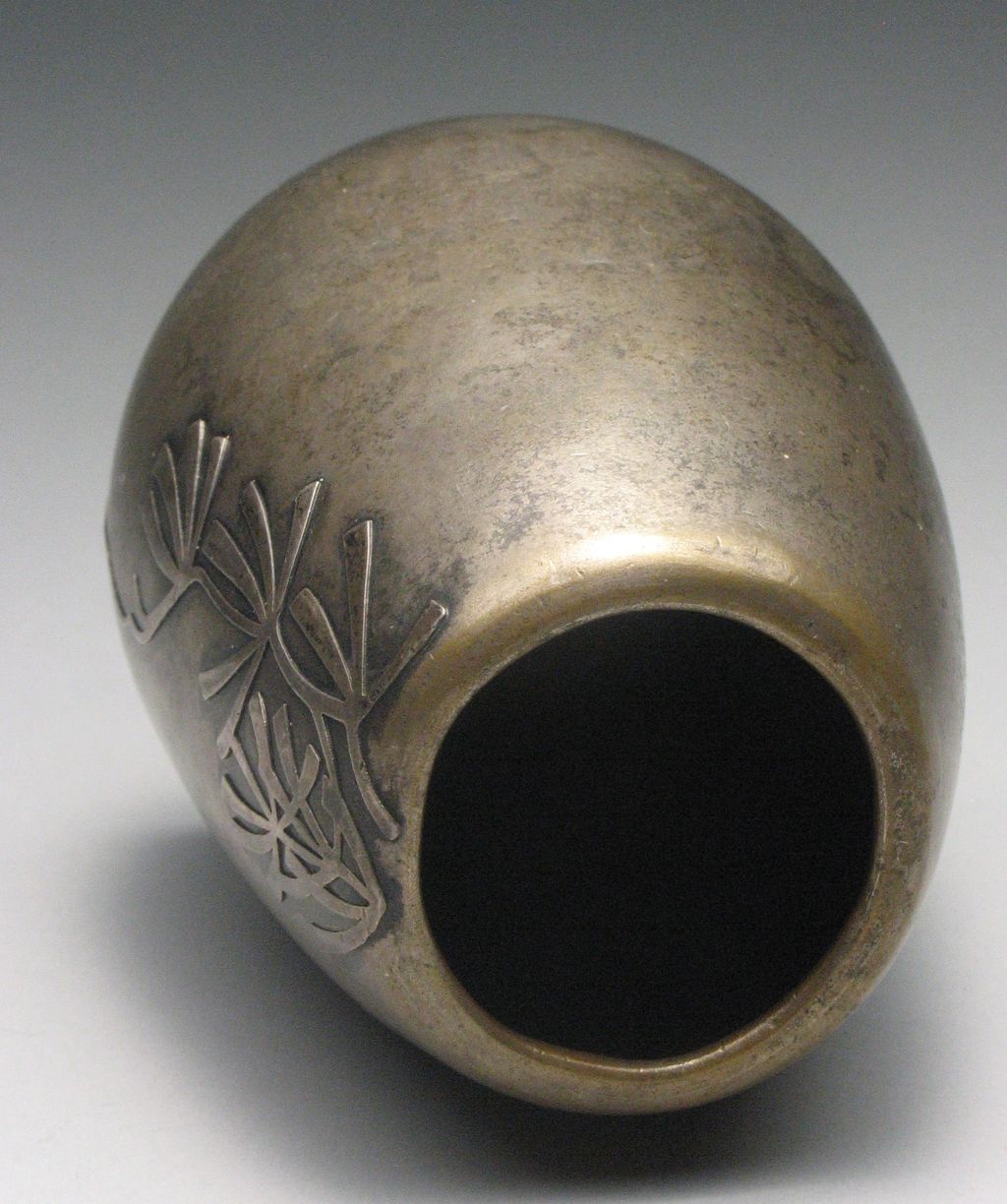 Heintz Art Metal Sterling of Bronze Aesthetic Pine Needles Vase 1912 Heintz Art Metal Sterling of Bronze Aesthetic Pine Needles Vase 1912