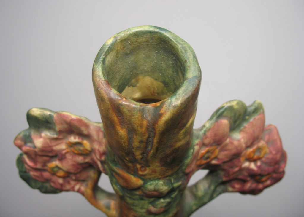 Vintage Weller Pottery Woodcraft Apple Blossom Wall Pocket Vase Vintage Weller Pottery Woodcraft Apple Blossom Wall Pocket Vase
