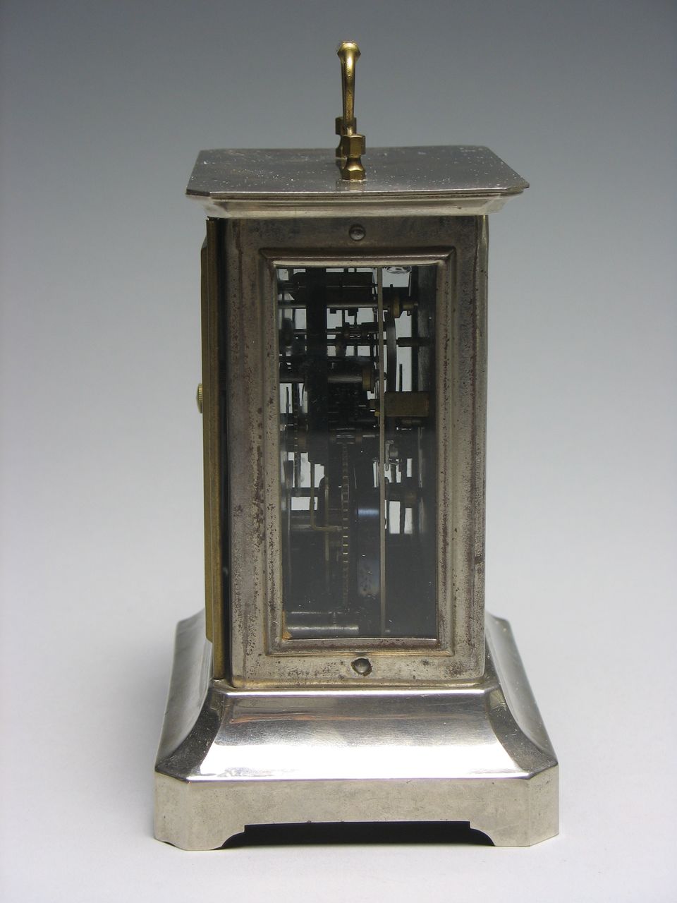 Vintage Chrome and Brass French Carriage Alarm Clock Vintage Chrome and Brass French Carriage Alarm Clock