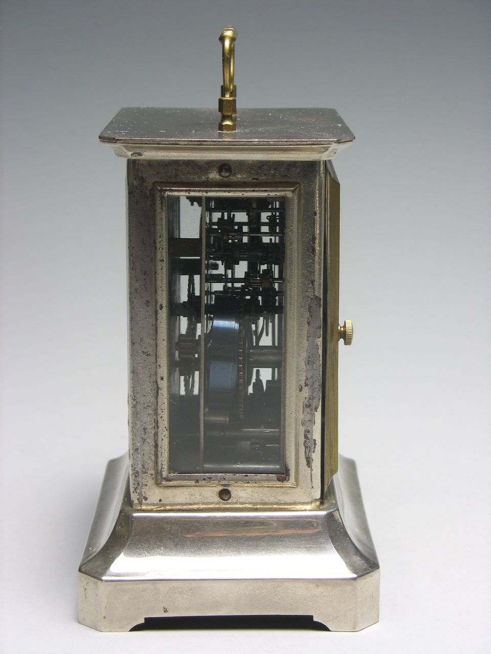 Vintage Chrome and Brass French Carriage Alarm Clock Vintage Chrome and Brass French Carriage Alarm Clock