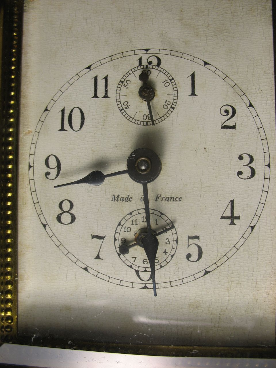 Vintage Chrome and Brass French Carriage Alarm Clock Vintage Chrome and Brass French Carriage Alarm Clock