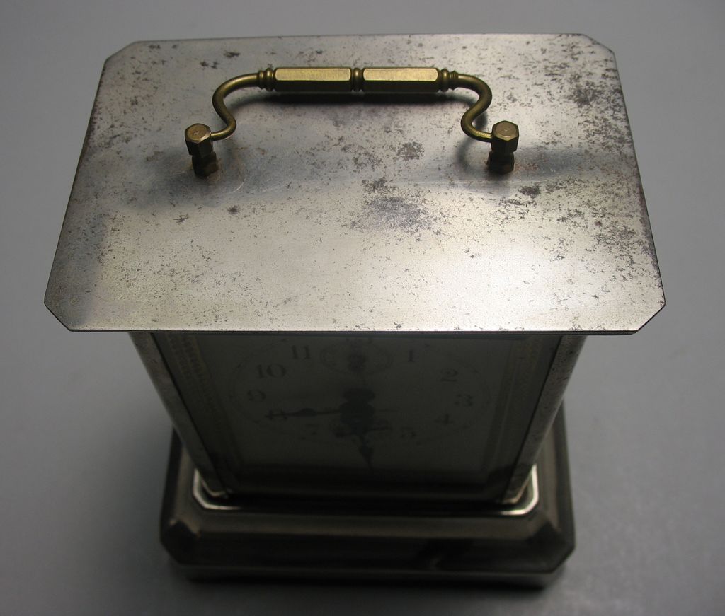 Vintage Chrome and Brass French Carriage Alarm Clock Vintage Chrome and Brass French Carriage Alarm Clock