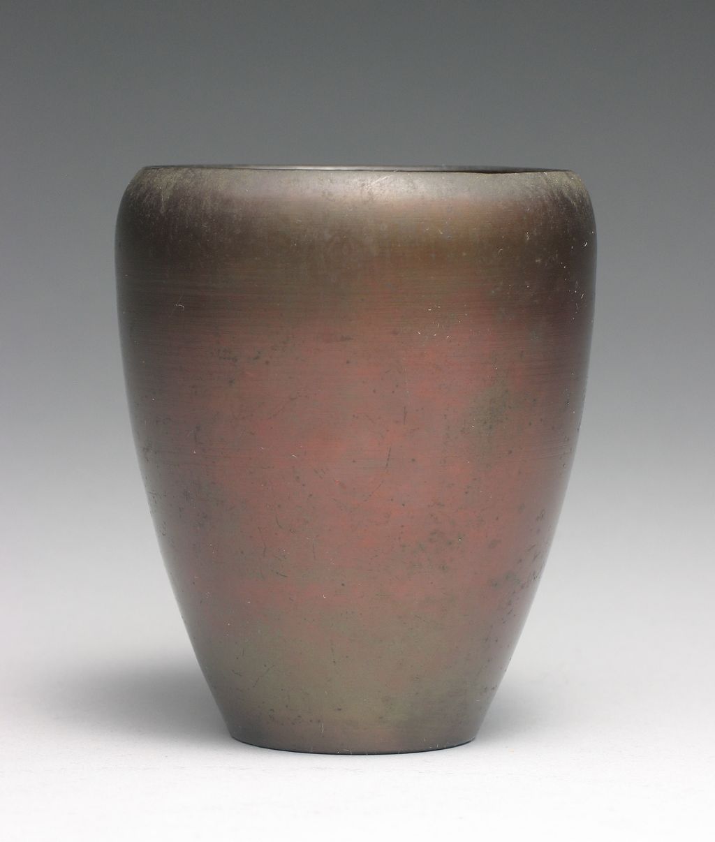 Heintz Art Metal Sterling Silver on Bronze Iris Vase Heintz Art Metal Sterling Silver on Bronze Iris Vase