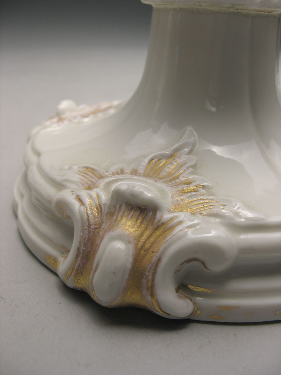 Pair Meissen Porcelain Candlesticks Pair Meissen Porcelain Candlesticks