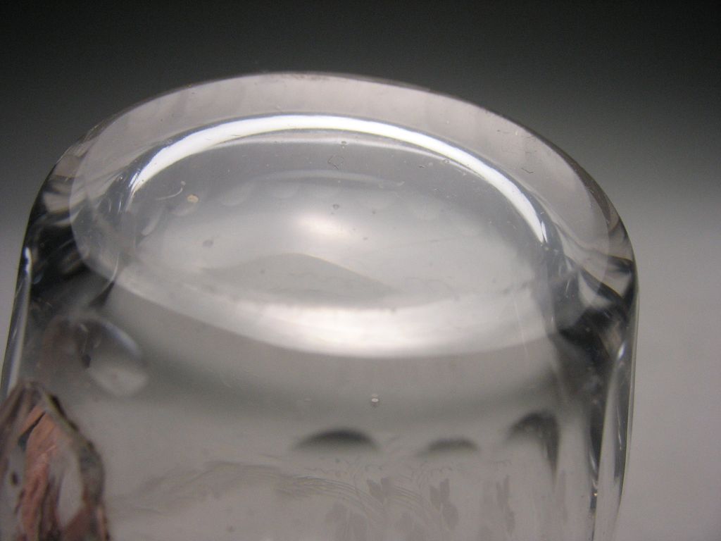 19th Century Hand Blown & Cut Glass Handled Cup 19th Century Hand Blown & Cut Glass Handled Cup