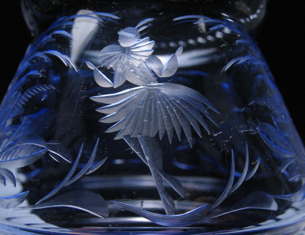 Vintage Art Deco Cut Alexandrite / Neodymium Glass Vase Vintage Art Deco Cut Alexandrite / Neodymium Glass Vase