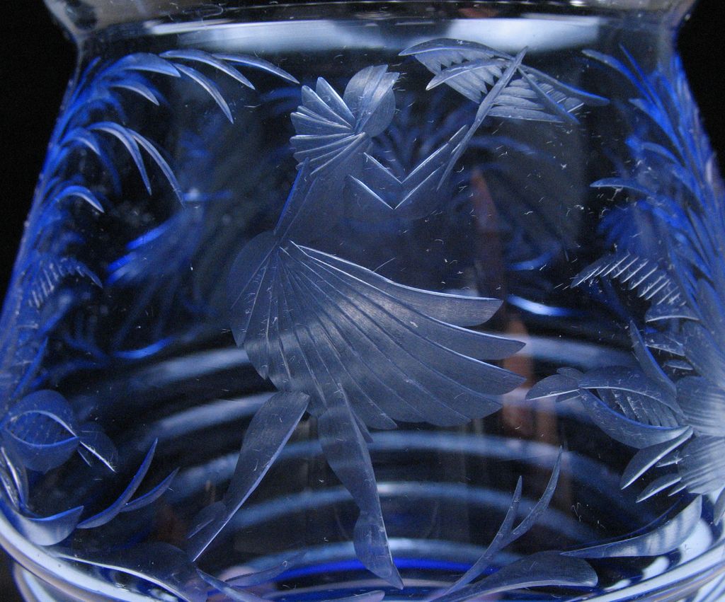 Vintage Art Deco Cut Alexandrite / Neodymium Glass Vase Vintage Art Deco Cut Alexandrite / Neodymium Glass Vase