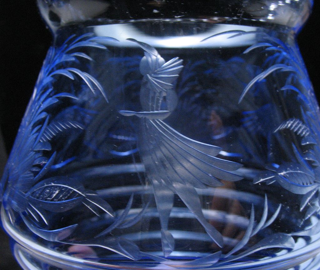 Vintage Art Deco Cut Alexandrite / Neodymium Glass Vase Vintage Art Deco Cut Alexandrite / Neodymium Glass Vase