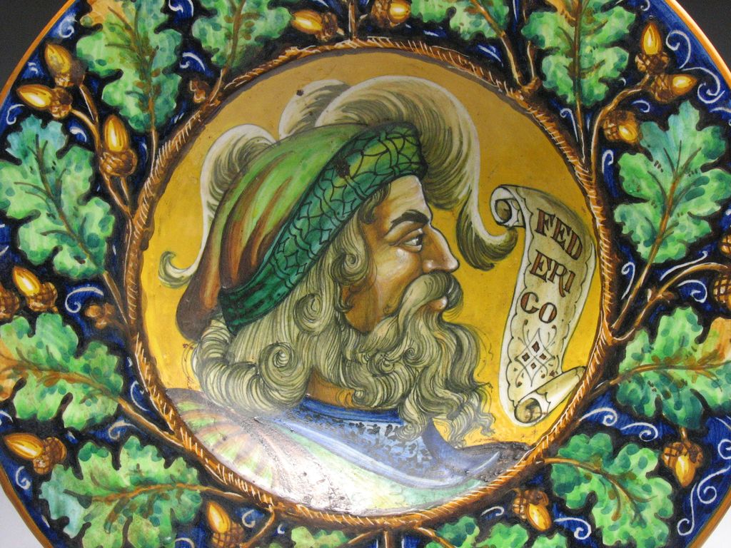 Vintage Ciccoli Pesaro Hand Painted Italian Majolica Charger Vintage Ciccoli Pesaro Hand Painted Italian Majolica Charger