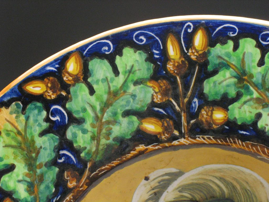 Vintage Ciccoli Pesaro Hand Painted Italian Majolica Charger Vintage Ciccoli Pesaro Hand Painted Italian Majolica Charger