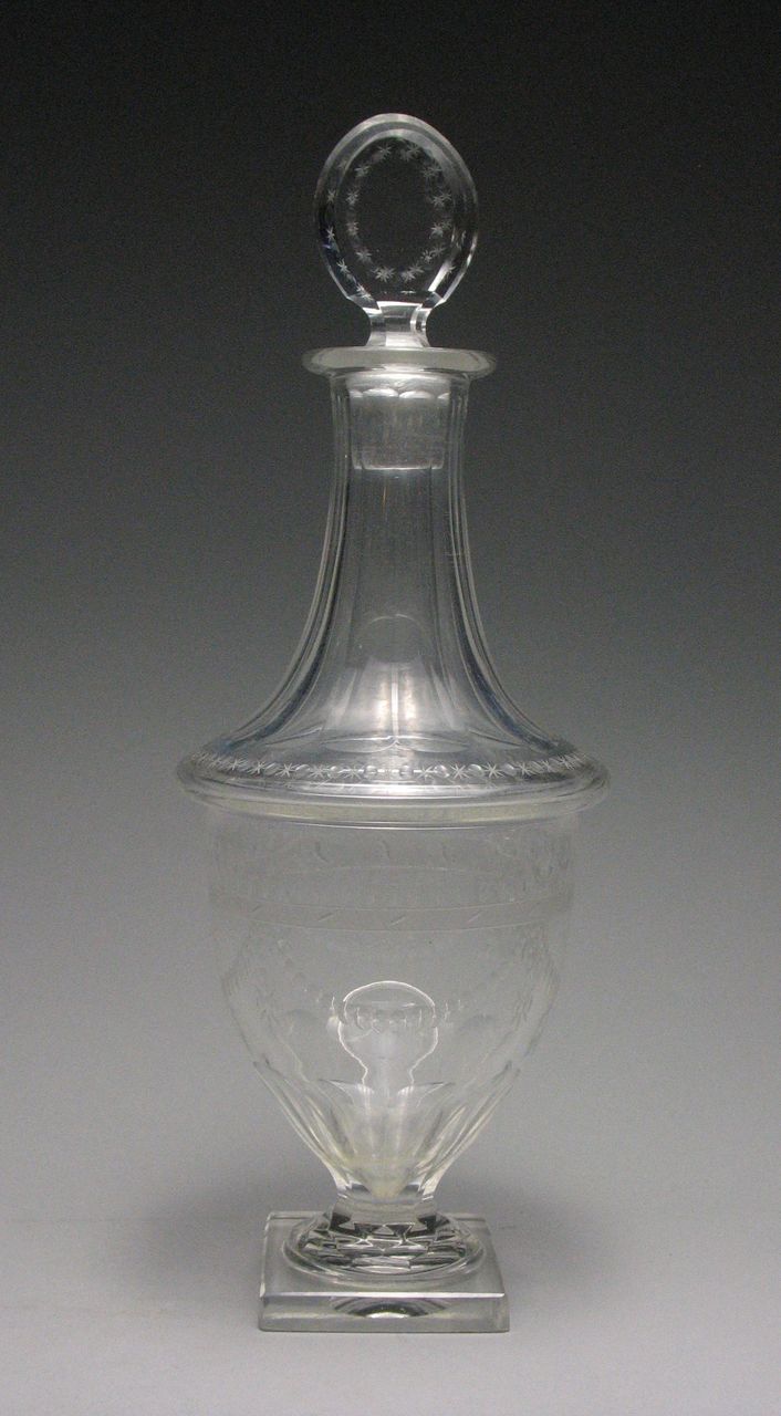19th Century Federal Period Neoclassical Glass Decanter 19th Century Federal Period Neoclassical Glass Decanter