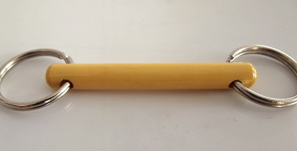 Yellow Bakelite Keychain Yellow Bakelite Keychain