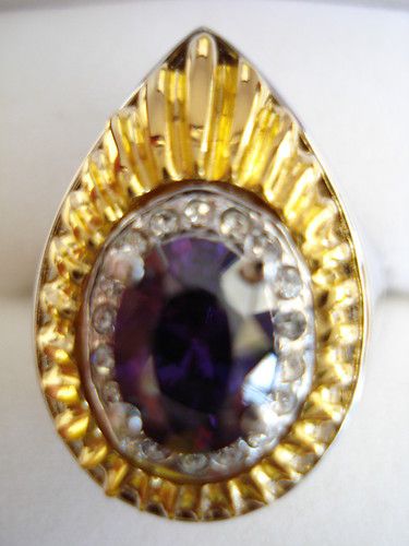 Erte' Original Art Deco Jewelry limitErte' Sterling and Amethyst "Clair de Lune ring", unique signed,numberedArt to Wear reduced COA Erte' Original Art Deco Jewelry limitErte' Sterling and Amethyst "Clair de Lune ring", unique signed,numberedArt to Wear reduced COA
