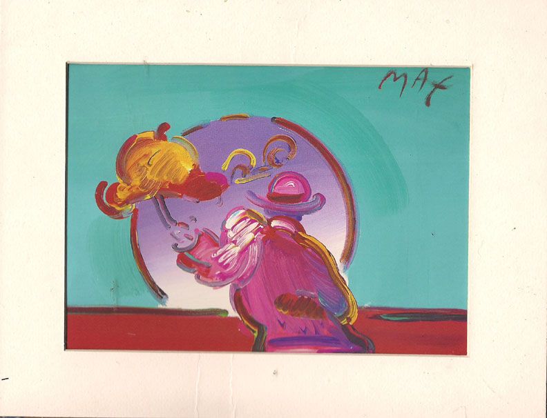 peter max print "Umbrella Man 2" great shape museum framed lowest price on the web peter max print "Umbrella Man 2" great shape museum framed lowest price on the web
