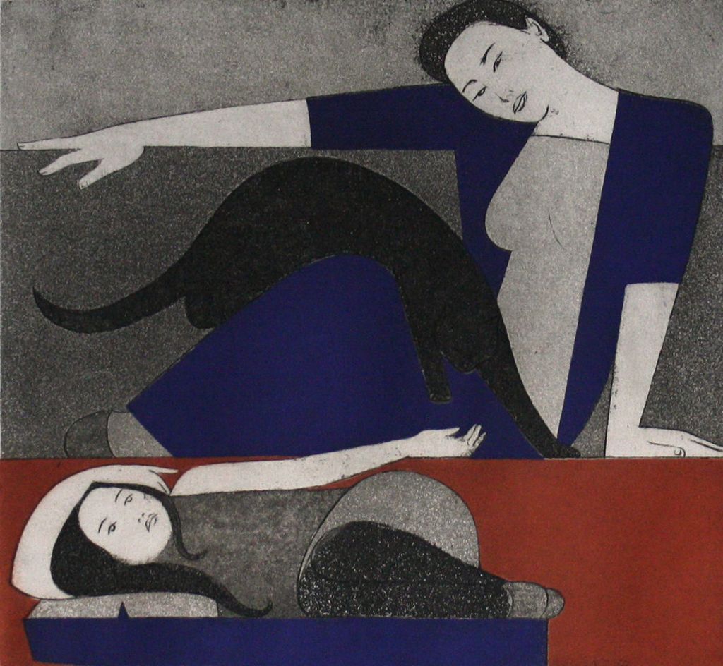 Blue Robe by Will Barnet the day Will's art changed from Abstraction to family style free signed book also Blue Robe by Will Barnet the day Will's art changed from Abstraction to family style free signed book also