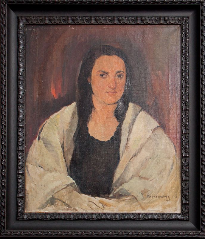 William Meyerowitz "Portrait of the Artist's Sister" Oil on Canvas William Meyerowitz "Portrait of the Artist's Sister" Oil on Canvas