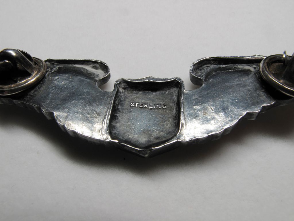 Vintage Sterling Silver World War 2 Government Issued Pilot Wings Vintage Sterling Silver World War 2 Government Issued Pilot Wings
