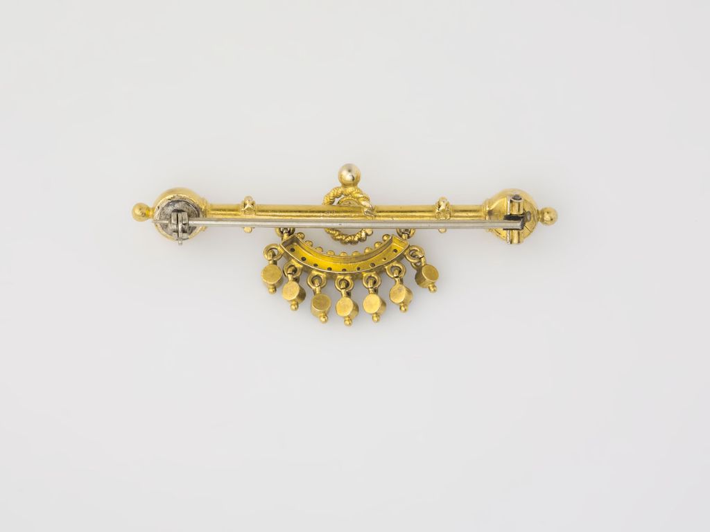 Antique Victorian 14k yellow gold turquoise and seed pearl brooch Antique Victorian 14k yellow gold turquoise and seed pearl brooch