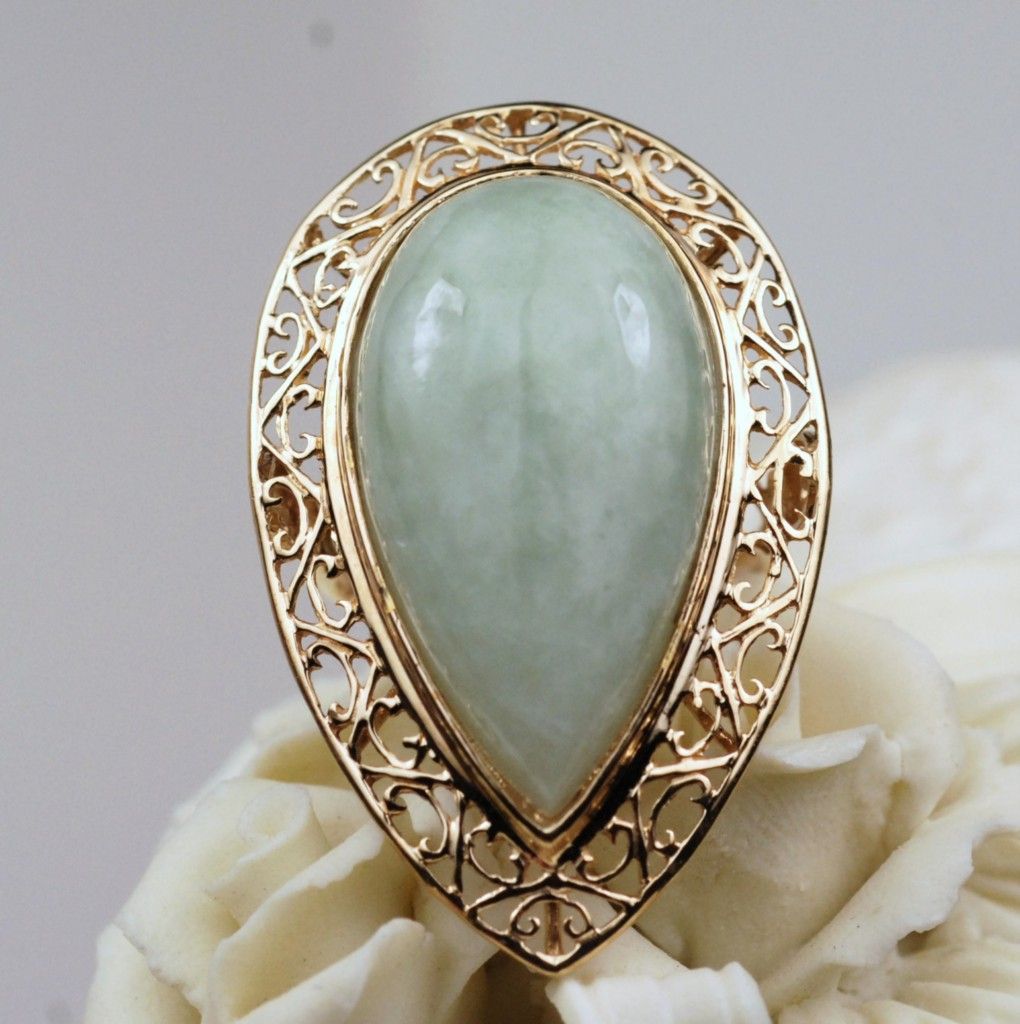 14K Jade Ring 14K Jade Ring