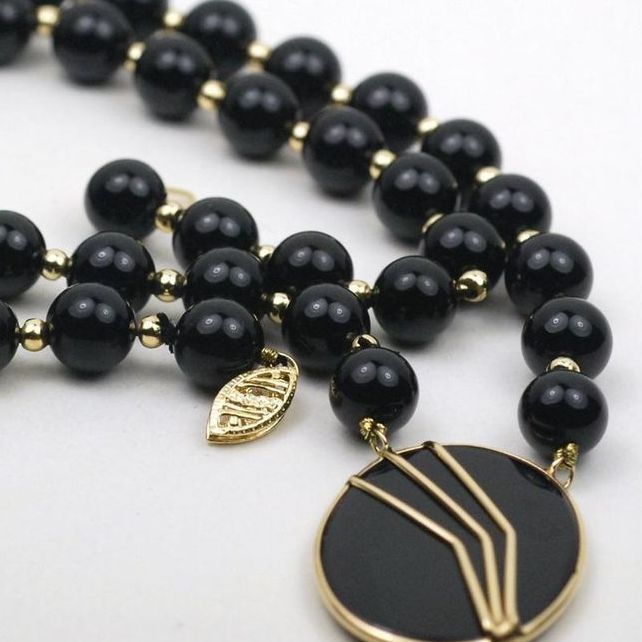 14k Black Onyx Drop Pendant Necklace 14k Black Onyx Drop Pendant Necklace