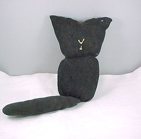Antique Sock Kitty, Cat, Whimsical Folk Art Antique Sock Kitty, Cat, Whimsical Folk Art