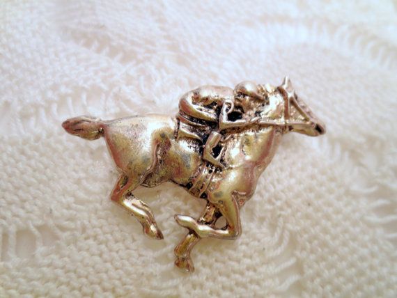 Vintage jockey and horse pin, sterling silver 925 rider brooch vintage jewellery Vintage jockey and horse pin, sterling silver 925 rider brooch vintage jewellery
