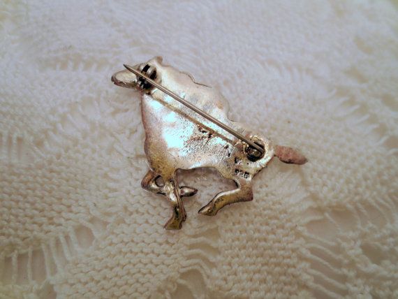 Vintage jockey and horse pin, sterling silver 925 rider brooch vintage jewellery Vintage jockey and horse pin, sterling silver 925 rider brooch vintage jewellery
