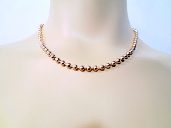 Vintage sterling silver Necklace, signed 925 Mex Heavy Beaded ball chain vintage jewelry unisex jewellery Vintage sterling silver Necklace, signed 925 Mex Heavy Beaded ball chain vintage jewelry unisex jewellery