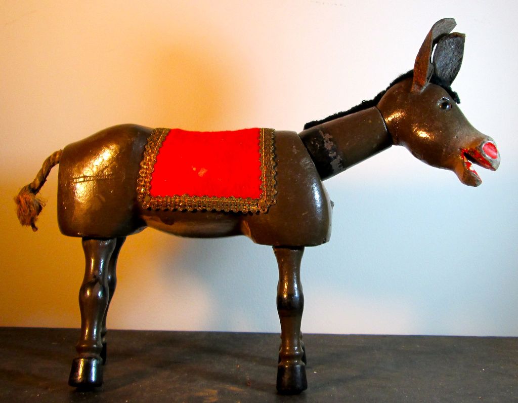 Glass Eye Schoenhut Donkey With Blanket Glass Eye Schoenhut Donkey With Blanket