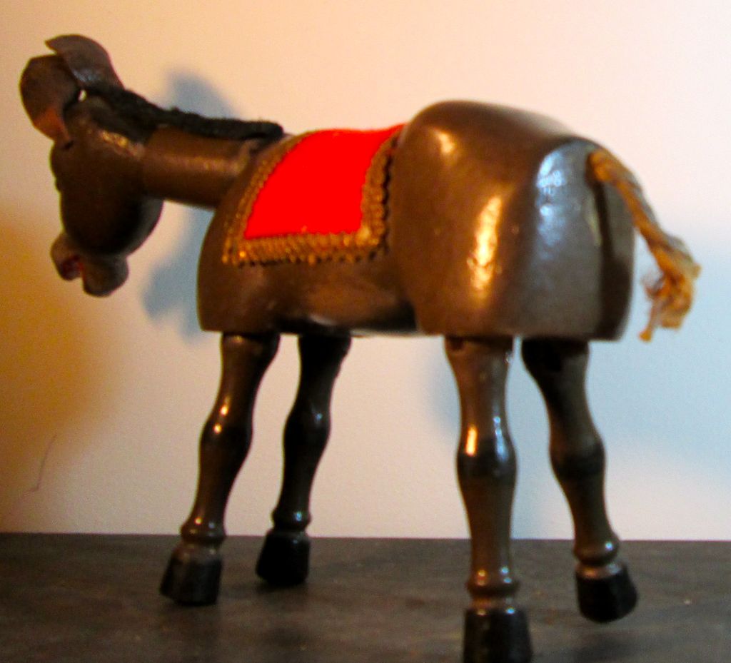 Glass Eye Schoenhut Donkey With Blanket Glass Eye Schoenhut Donkey With Blanket