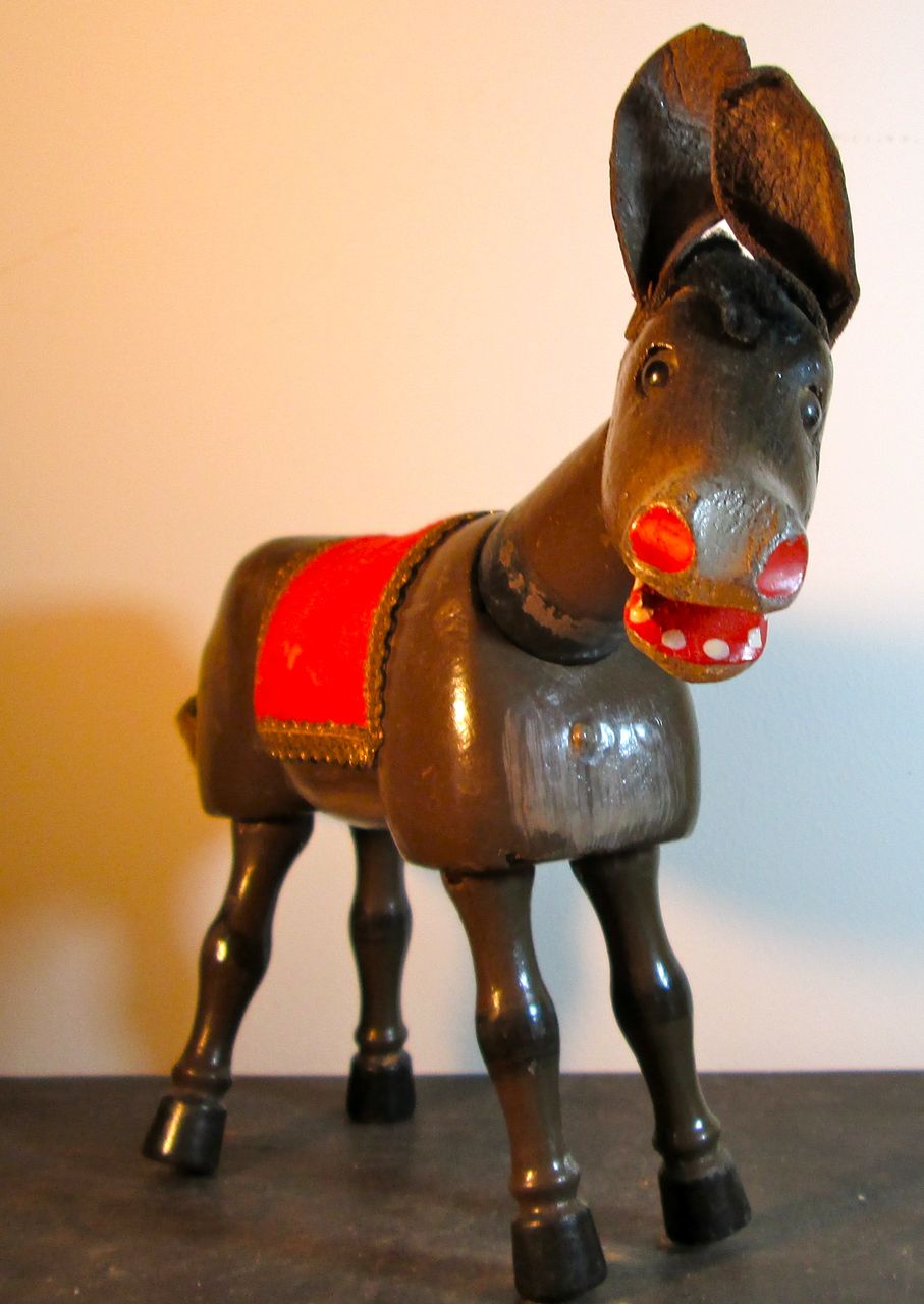 Glass Eye Schoenhut Donkey With Blanket Glass Eye Schoenhut Donkey With Blanket