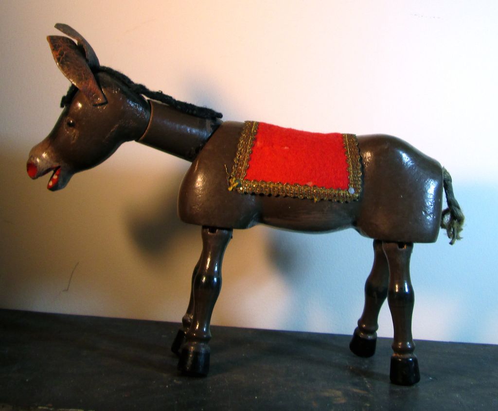 Glass Eye Schoenhut Donkey With Blanket Glass Eye Schoenhut Donkey With Blanket