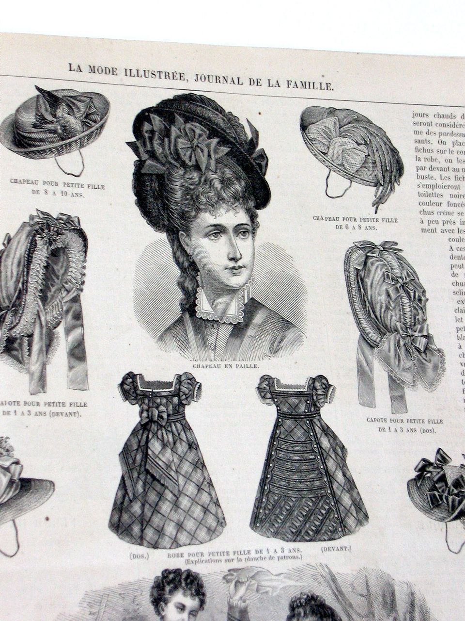 19th Century "La Mode Illustrée, journal de la famille" 19th Century "La Mode Illustrée, journal de la famille"