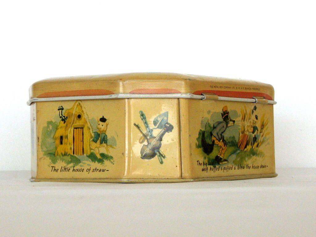 1960' - 70 s Original Coted'Or Tree Little Pigs Tin 1960' - 70 s Original Coted'Or Tree Little Pigs Tin