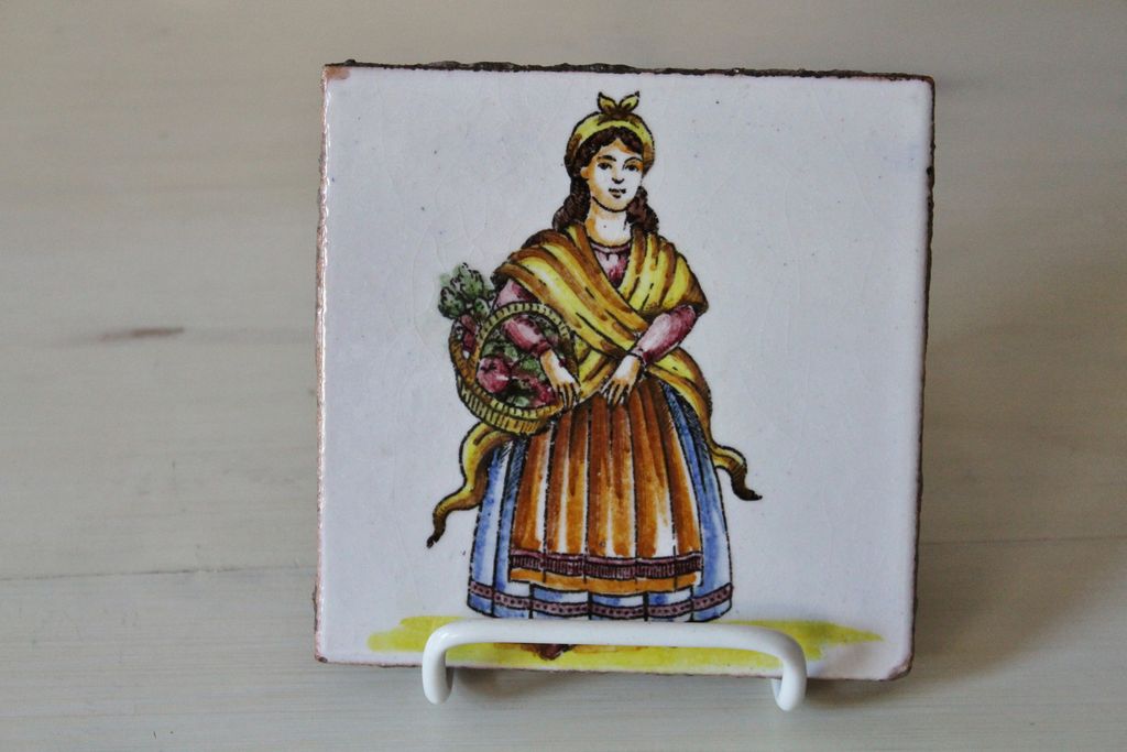 19th Century Antique French Faience Tile 19th Century Antique French Faience Tile