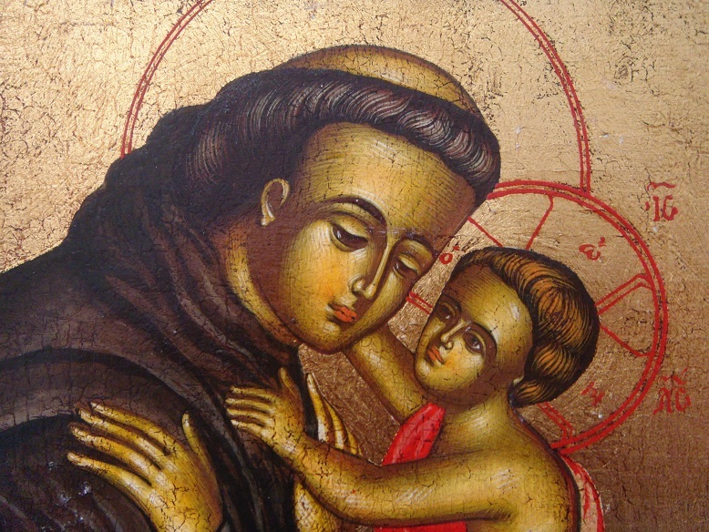 Icon of San Antonio di padua. from dutchantiques on Ruby Lane