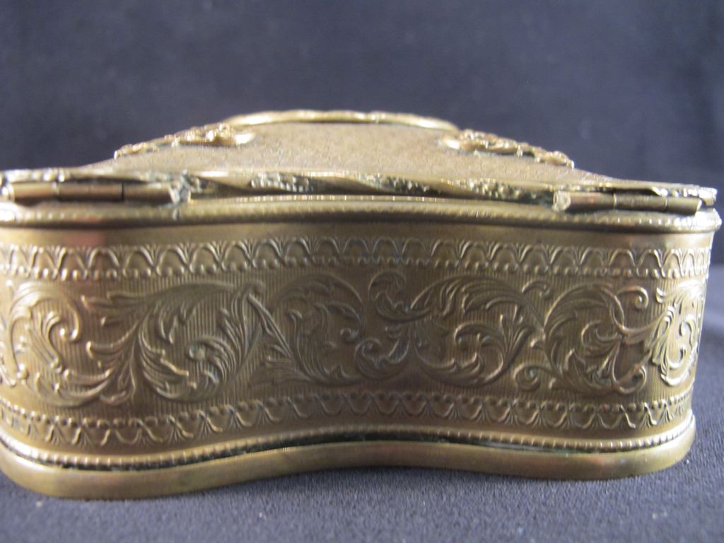 Antique Dore Bronze Box with Handpainted Portrait on Porcelain Antique Dore Bronze Box with Handpainted Portrait on Porcelain