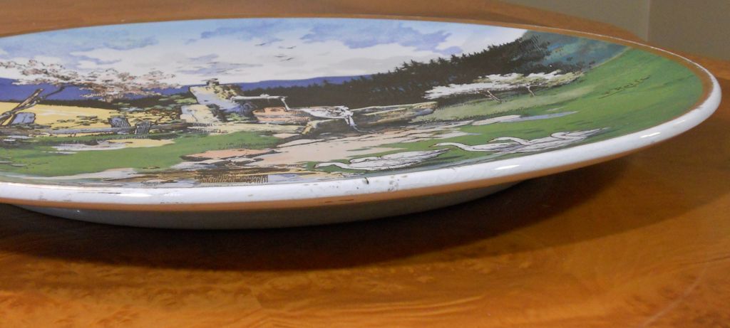 Antique VILLEROY & BOCH Mettlach Artist Signed REILS 17" Wall Charger Antique VILLEROY & BOCH Mettlach Artist Signed REILS 17" Wall Charger