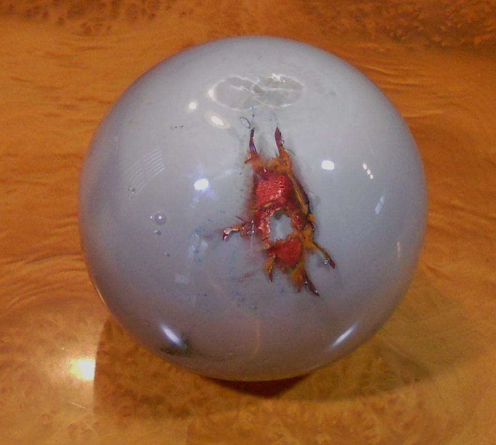 Vintage Original Signed KARI RUSSELL POOL Blown Glass Art Vase Moon Glow Metallic Vintage Original Signed KARI RUSSELL POOL Blown Glass Art Vase Moon Glow Metallic