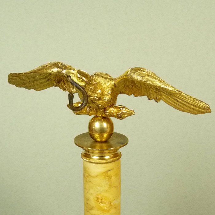 An Impressive French Gilt Bronze and Marble Watch Stand An Impressive French Gilt Bronze and Marble Watch Stand