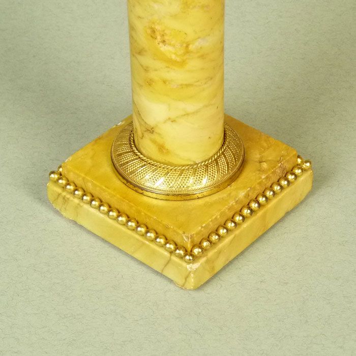 An Impressive French Gilt Bronze and Marble Watch Stand An Impressive French Gilt Bronze and Marble Watch Stand