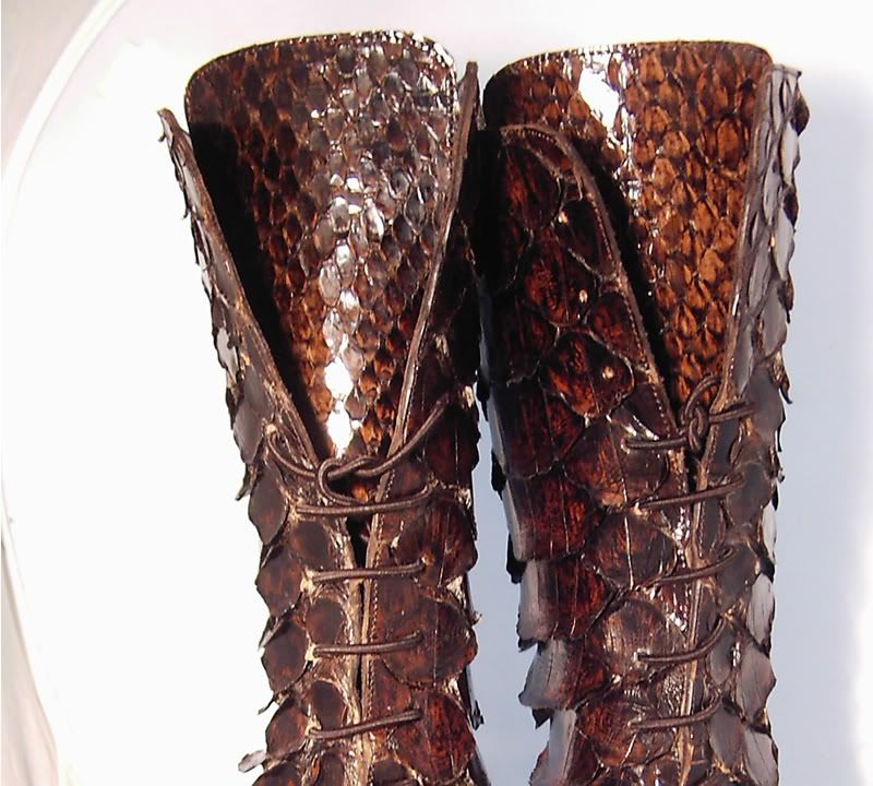 Vintage GIANNI BRAVO Phantom Snake Skin Ladies Gothic Boot Vintage GIANNI BRAVO Phantom Snake Skin Ladies Gothic Boot